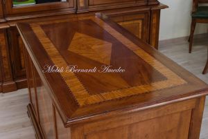 Classic style inlaid study desk handcrafted in solid wood